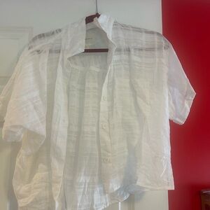 White Women's Blouse Shirt